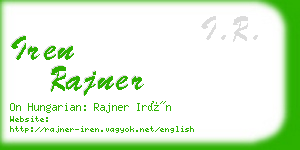 iren rajner business card